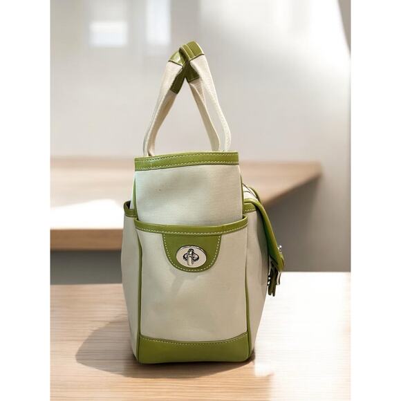 Vintage Coach 6734 Twill Garden Tote Bag & 3431 Twill Field Wristlet - Picture 4 of 16